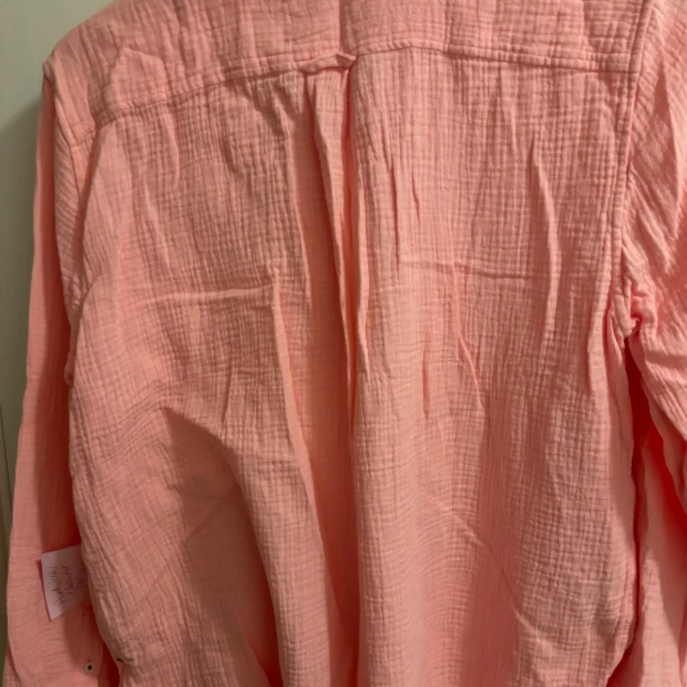 J. Crew Resort Pink Cotton Gauze Shirt size 14
